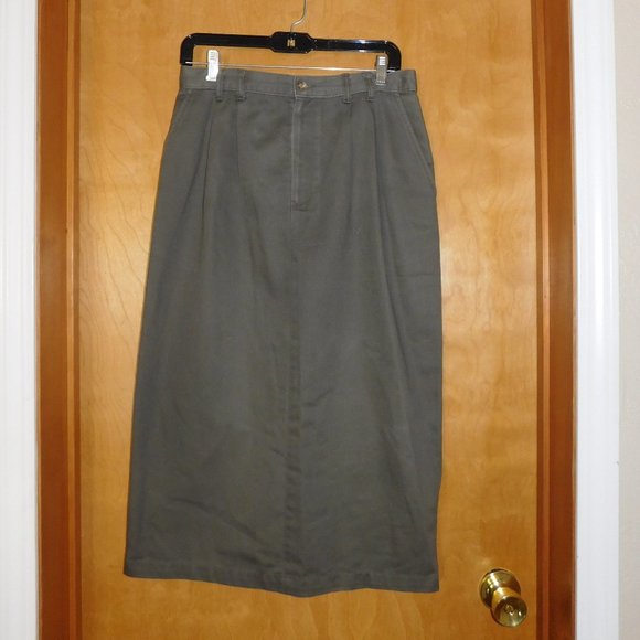 Christopher & Banks Green Khaki Skirt - Picture 1 of 2